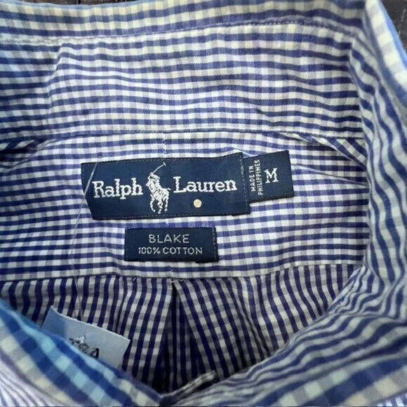 Ralph Lauren Blue and White Button Down Shirt - Picture 7 of 11